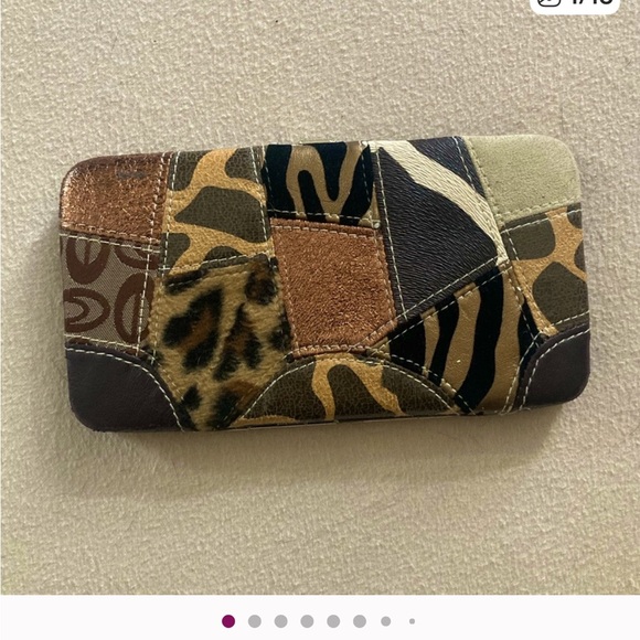 Handbags - Leather Animal Hides Print Wallet Wristlet 5”X 9”